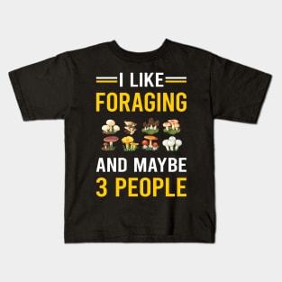 3 People Foraging Forage Forager Kids T-Shirt
